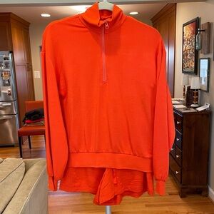 NWOT Lou & Grey Neon Orange Lounge Set